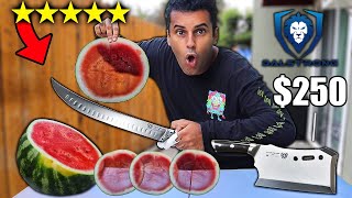 I Bought LITERALLY The SHARPEST KITCHEN KNIFE ON THE PLANET... *DALSTRONG X SERIES* (SPLITS ATOMS!!)