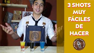 3 SHOTS MUY FACILES DE HACER | TUTORIAL BARTENDER