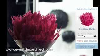 Event Decor Direct TV - Elegant Feather Balls for Wedding and Event Decoration