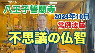 ２０２４年１０月常例法座法話「不思議の仏智」住職　藤原忠房