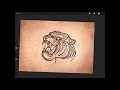 how to draw a old school tiger tattoo drawing tutorial