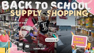 BACK TO SCHOOL SUPPLY SHOPPING + HAUL 2025 📚| target, essentials | freshman year ✰|| Symone Renee💗