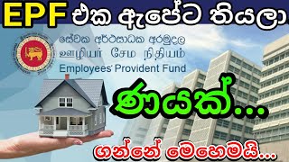 How to get A Housing Long By Pledging EPF Funds EPF අරමුදල ඇපයට තබා ණය මුදලක් ලබා ගන්නේ මෙහෙමයි...