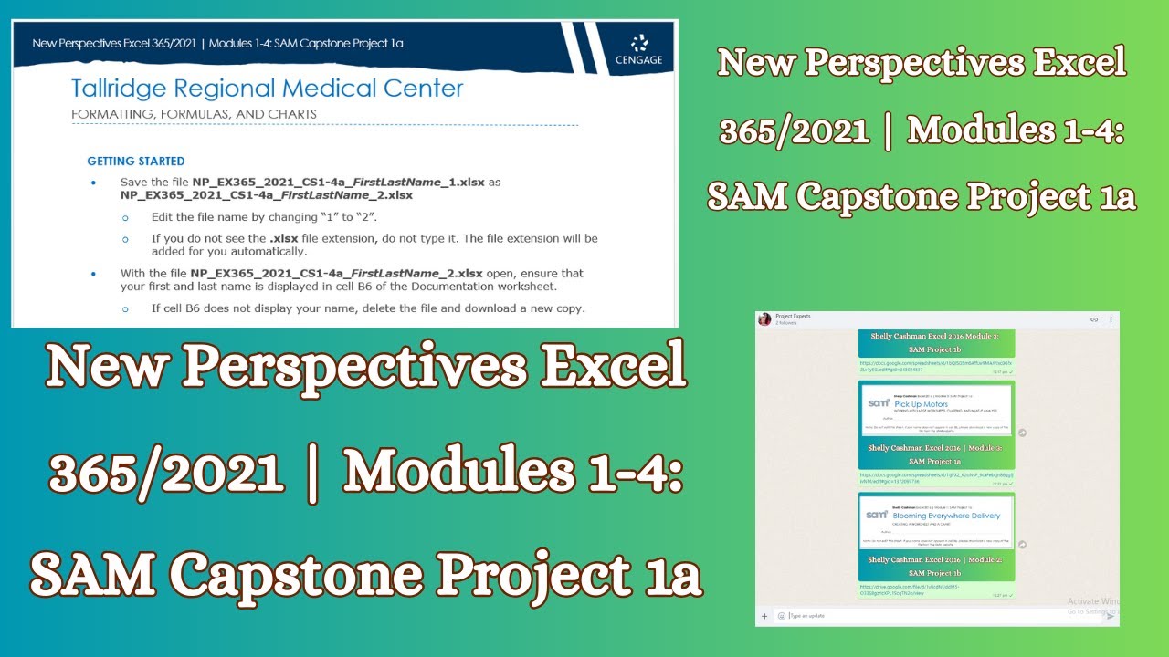 New Perspectives Excel 365/2021 | Modules 1-4: SAM Capstone Project 1a ...