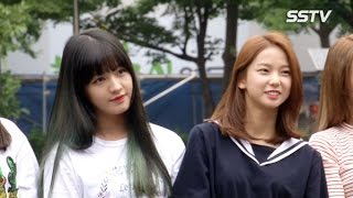 [SSTV] EXID-CLC, 수수한 패션에도 감춰지지 않은 예쁜 미모 (뮤직뱅크 출근길)