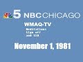 WMAQ-TV Ch. 5 Chicago, IL Meditations, Sign Off and SSB (Nov 1, 1981)