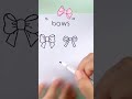 How to draw bows so easy. #bow #ytshorts #shorts #short #youtubeshorts #shortvideo #shortsvideo