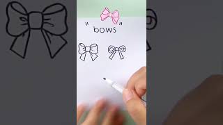 How to draw bows so easy. #bow #ytshorts #shorts #short #youtubeshorts #shortvideo #shortsvideo