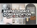 SMALL SPACE ORGANIZATION ON A BUDGET 2023 / RENTER FRIENDLY KITCHEN ORGANIZATION HACKS & IDEAS