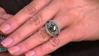 Jennifer Nettles Sterling Silver Faceted Hematite Ring with Nancy Hornback