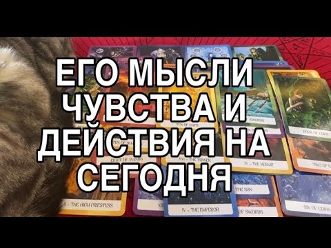 ЕГО МЫСЛИ, ЧУВСТВА И ДЕЙСТВИЯ ПРЯМО СЕГОДНЯ ️ ТАРО РАСКЛАД