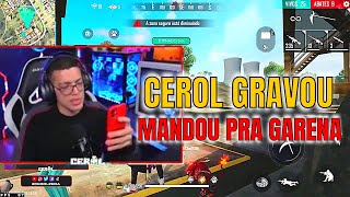 CEROL SE IRRITOU COM OS TELADOR GRAVOU E MANDOU A GARENA REMOVER JOGO! FREE FIRE CLIPES [HD]