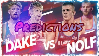Kyle Dake VS Jason Nolf PREDICTIONS NLWC Event #5
