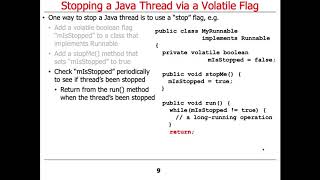 Managing the Java Thread Lifecycle: Stopping a Java Thread via a Volatile Flag