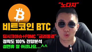 비트코인 BTC [긴급] 코인시장 바닥은? 딥시크로 나스닥 난리남+FOMC \