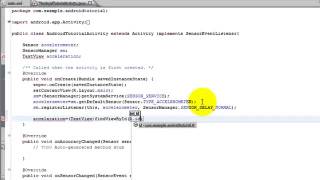 Android Accelerometer Tutorial Sensor Example Code and Tutorial