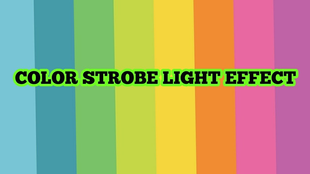 Color Strobe Light Effect Youtube