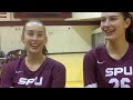 spu volleyball allison wilks and sydney perry oct. 26 2024