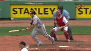 BAL@BOS: Davis doubles to right to score Reimold