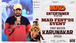 Fight Master Karunakar Speech at #MAD FEST'23 | #BlockbusterMAD Celebrations | Kalyan Shankar