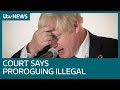 Boris Johnson’s advice to Queen to suspend Parliament ruled 'unlawful' | ITV News