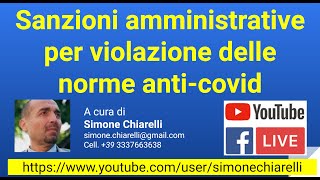 Sanzioni amministrative per violazione delle norme anti-covid (15/11/2020)