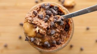 Overnight Oats Recipe (CHOCOLATE PEANUT BUTTER)  Easy Healthy Breakfast Ideas