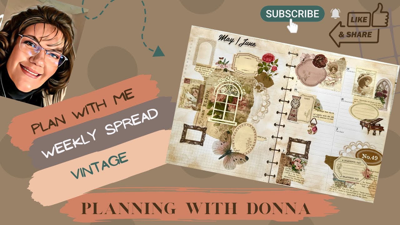 Plan With Me Collab Theme Vintage Youtube