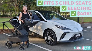 2023 MG4 Review: Electric 5-Seater, Child seat installation, pram in boot test | BabyDrive