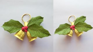 制作皱纹纸艺圣诞铃铛,圣诞节装饰,DIY Christmas Bells From Crepe Paper,Paper Christmas Decorations ideas