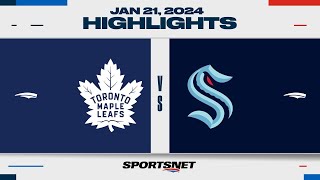 NHL Highlights | Maple Leafs vs. Kraken - January 21, 2024