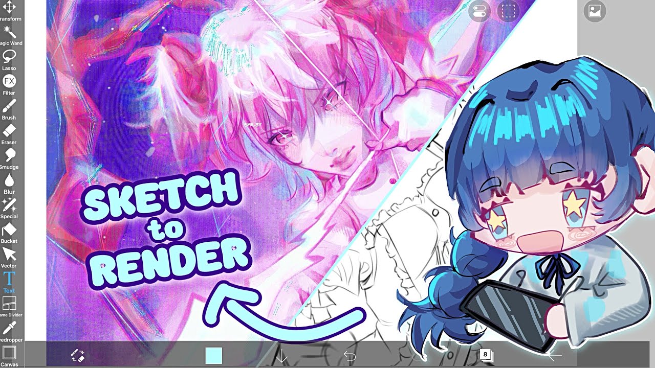 Sketch To Render Ibispaintx Youtube