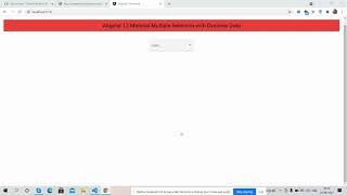 Angular 12 Material Multiple Selection with Dynamic Data