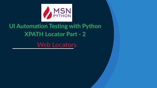 Selenium XPATH Part 2