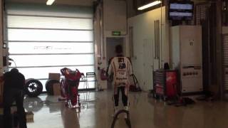 Ducati 1199 Panigale Press Test: Troy Bayliss ai box