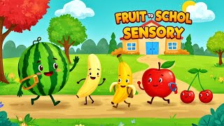 Fruit Friends Go to School | Fun Kids Cartoon by Hey Kimbo Sensory