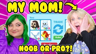 MY *MOM'S FIRST TIME* PLAYING ADOPT ME ROBLOX! I Surprised Her With Her *DREAM PET*! NOOB or PRO?!