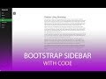 bootstrap sidebar menu with submenu with code