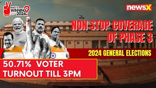 50.71%  Voter Turnout Till 3pm | Phase 3 Lok Sabha Elections 2024 | NewsX