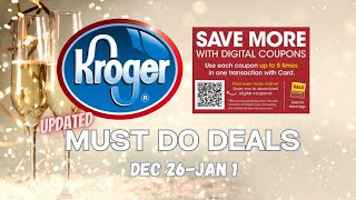 *FINAL DEALS* Kroger UPDATED Must Do Deals for 12/26-1/1 | MORE 5x DIGITAL DEALS + Extra