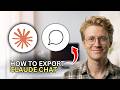 How to Export Claude Chat - Step by Step 2026