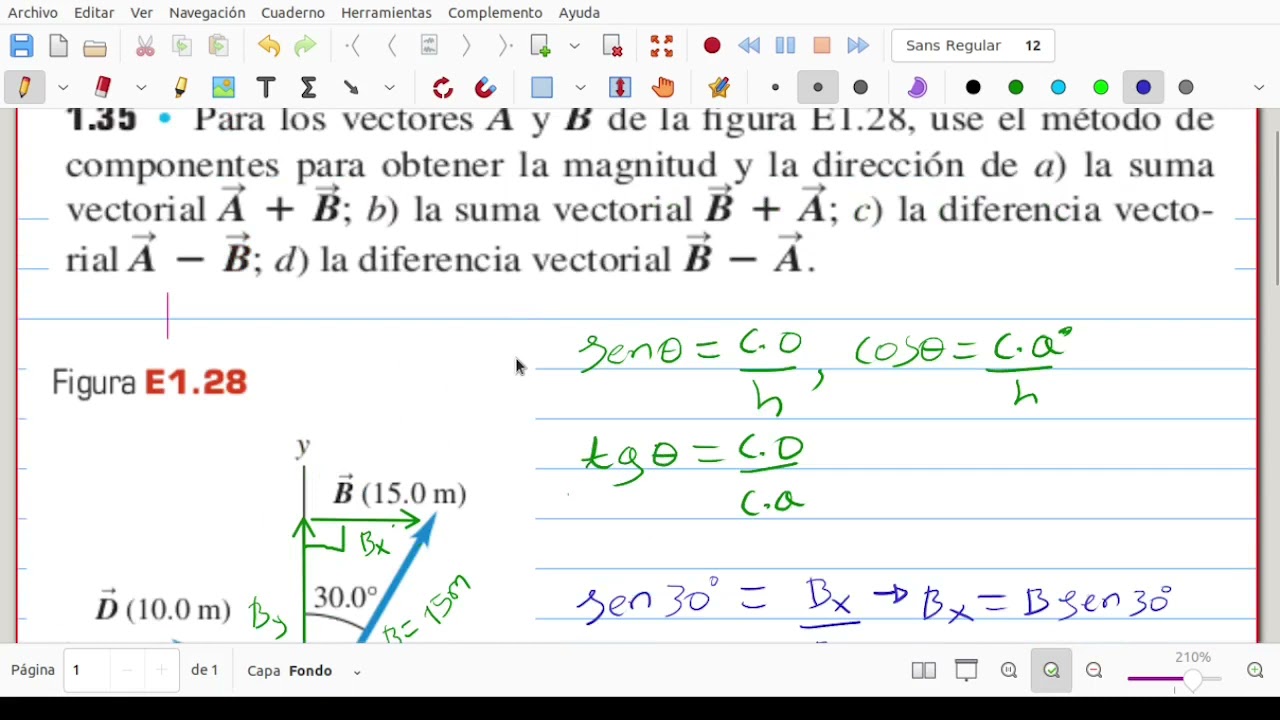 Calcular La Magnitud Y Dirección De La Suma Y Diferencia De Dos ...