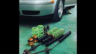 Como ajustar altura en Coilovers Raceland Ultimos en Jetta/Golf/Ibiza/Cupra etc Mk4