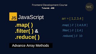 Map, Reduce, & Filter In JavaScript | Advance Array Method In JavaScript | HTML, CSS, JavaScript