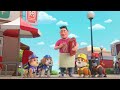 rubble builds a popcorn café 🍿 rubble u0026 crew cartoons for kids