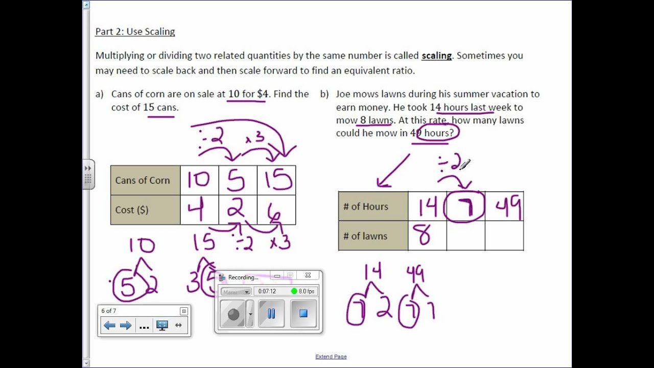 Equivalent Ratio Tables Worksheets 6th Grade