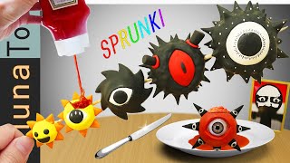 Eating NEW EVOLUTION OF MR SUN SPRUNKI PHASE | Clay Food ASMR mukbang animation