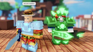 Dominating in 2v2 Roblox Bedwars