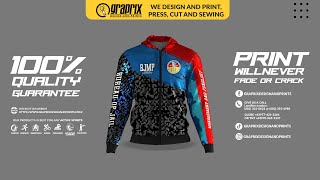 HOODIE JACKET with ZIPPER FULL SUBLIMATION - Print, Press, Cut and Sewing