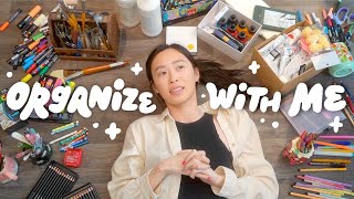 ✨ Declutter & Organize All My Art Supplies With Me ✨